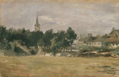 Paysage avec une église de village, 19ème siècle - Édouard Manet